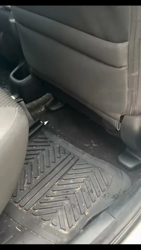 Family crossover rear floor before interior detailing